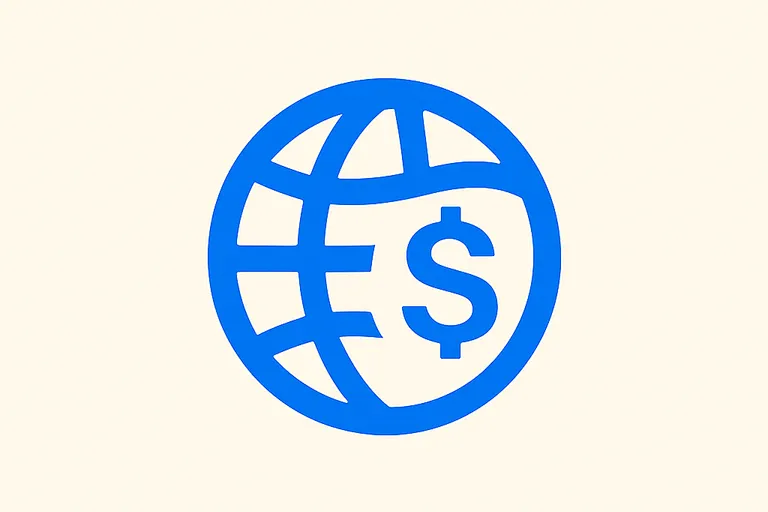 El mundo con un símbolo de dólar dentro