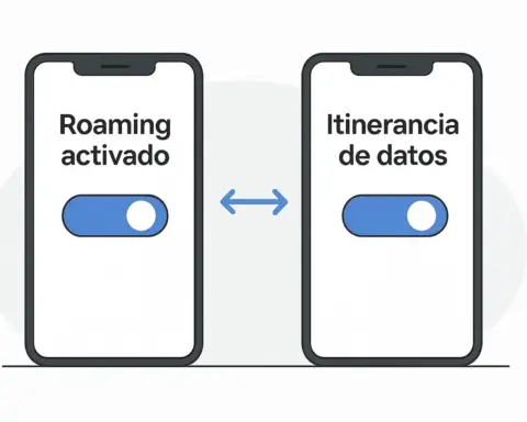 Comparación entre roaming e itinerancia de datos activados en móviles