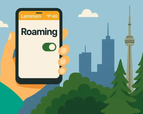 Roaming activado con operador Lemmon en ciudad con torre de comunicaciones
