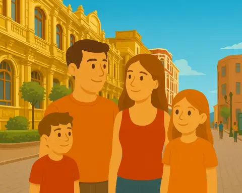 Familia disfrutando de unas vacaciones en Costa Rica.