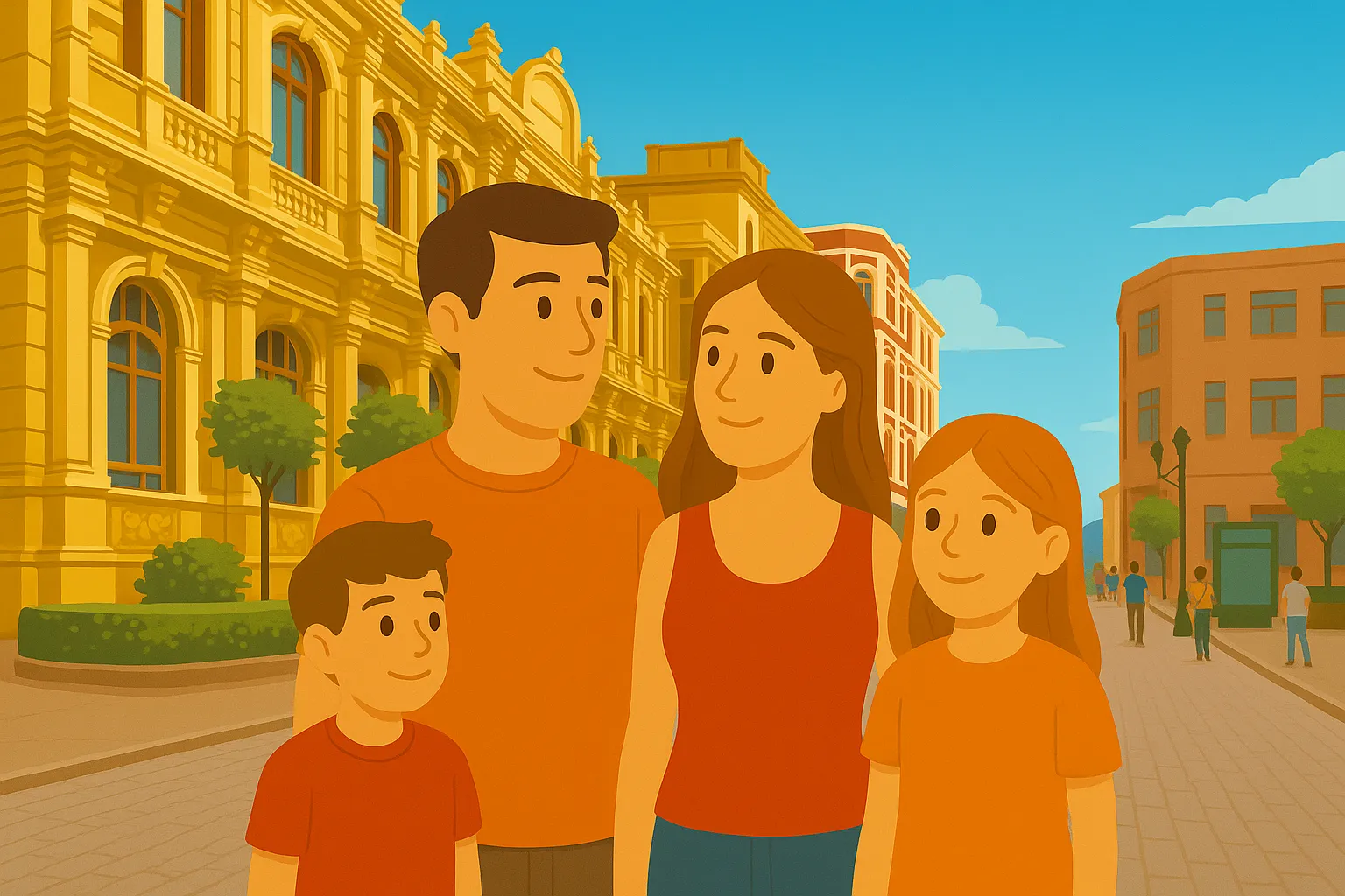 Familia disfrutando de unas vacaciones en Costa Rica.